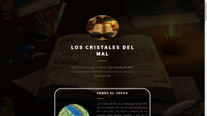 Website Oficial del Videojuego Multiplataforma Los Cristales del Mal
